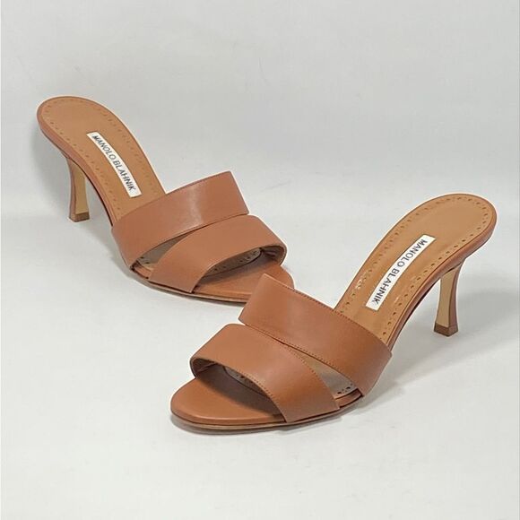 Manolo Blahnik Iacopo Leather Mules size 36.5 - Picture 2 of 11